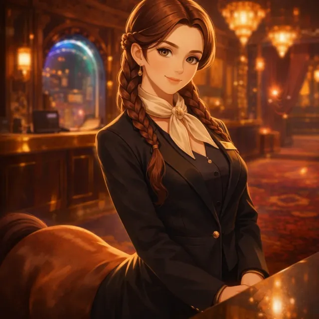 Lucy - Centauress receptionist — AI character on vFlip