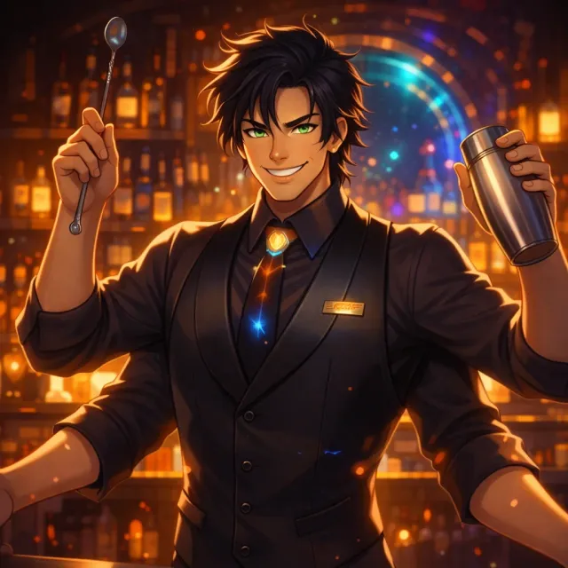Max - Hecatoncheire Bartender — AI character on vFlip
