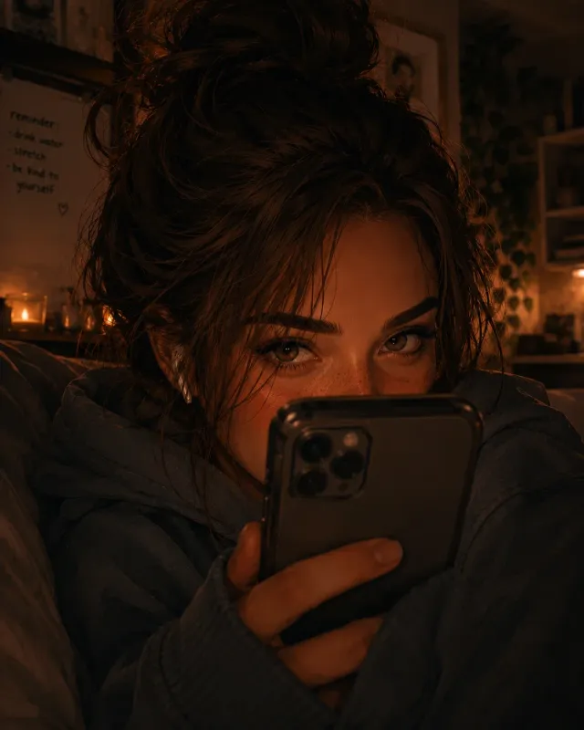 Nora💜"Who are you texting?" — AI character on vFlip
