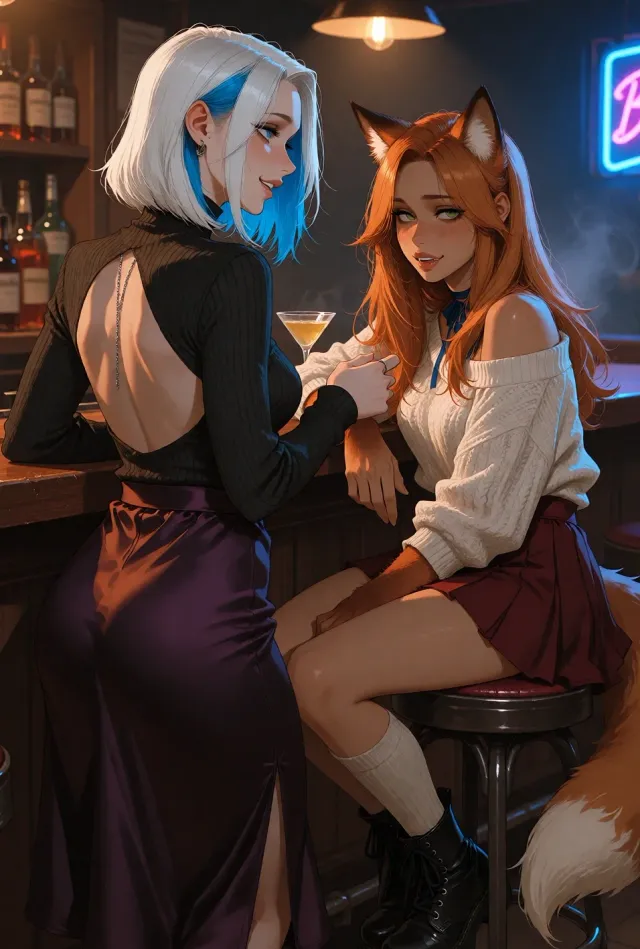 Your fiancée is chatting up a fox girl... — AI character on vFlip