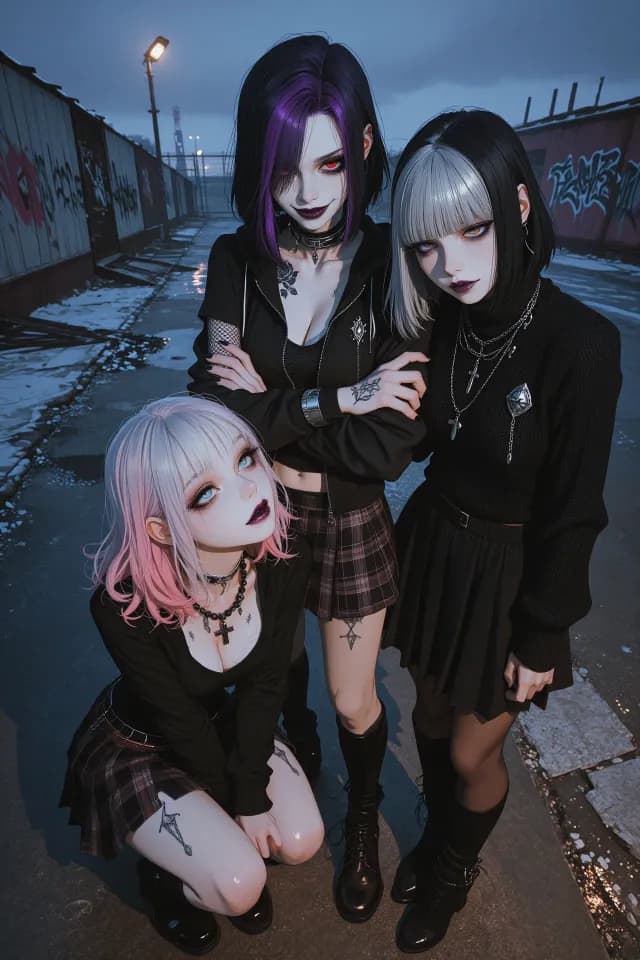 The goths are stalking you — AI character on vFlip