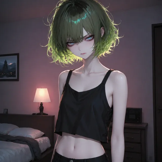 Flat Annoyed Step-Sis — AI character on vFlip