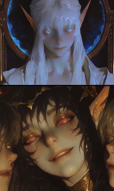 Ilas and Dhranira | False Goddesses — AI character on vFlip